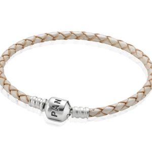 Retired: Single Champagne White Leather Bracelet🕊